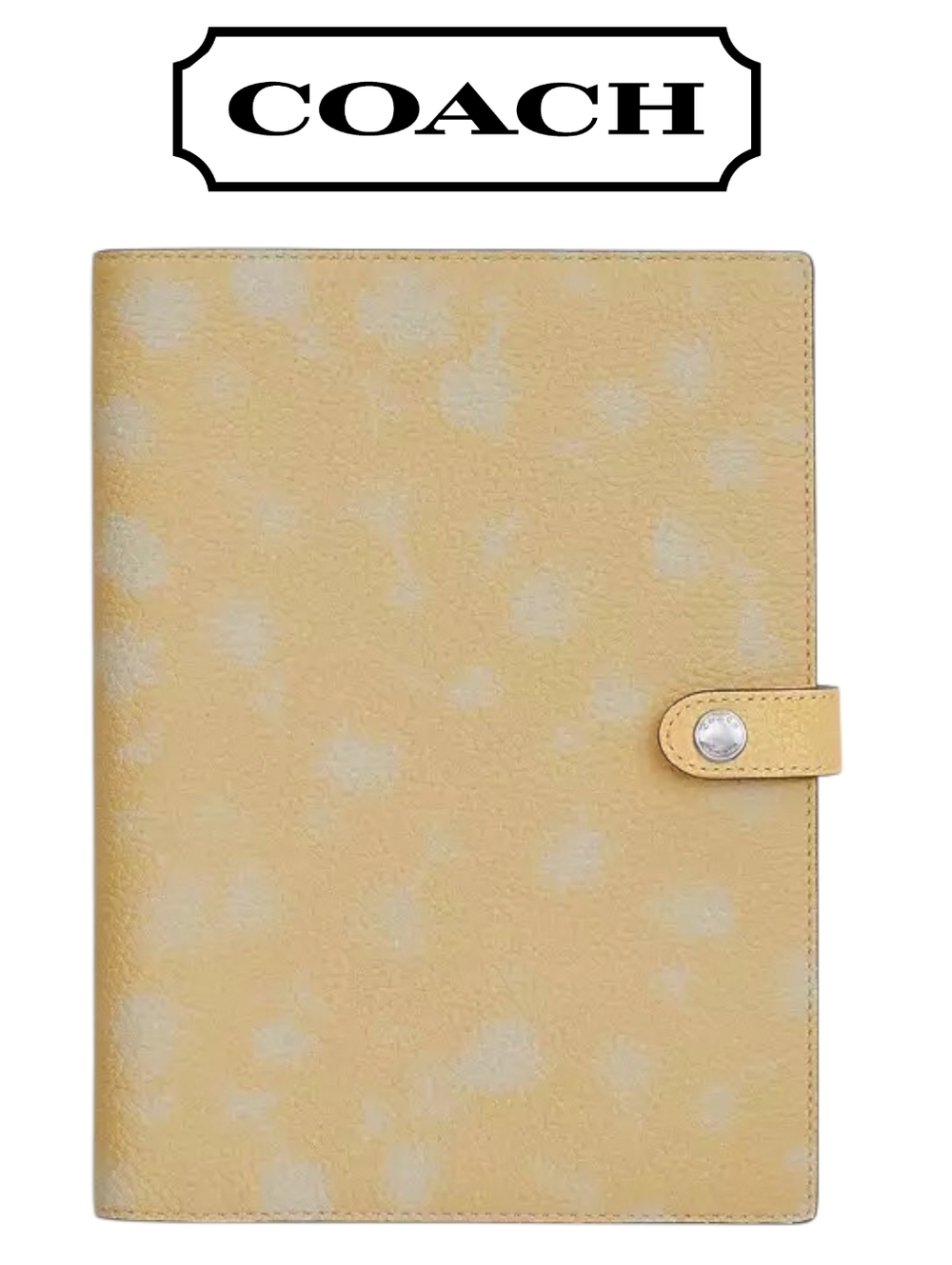 Coach Golden Yellow And White Floral Blooms Notebook